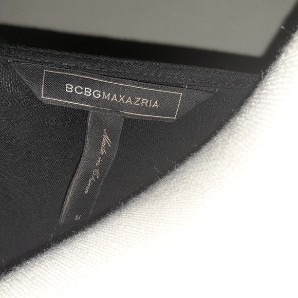 BCBGMaxazria "Farlow" Tulle-Inset Dress - Black - Picture 9 of 10